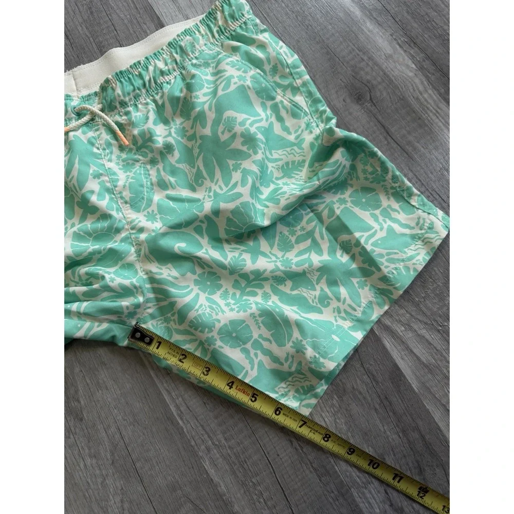 Cat & Jack Boys Green Swim Trunks Lined, XL 14) Husky Drawstring Pockets Summer